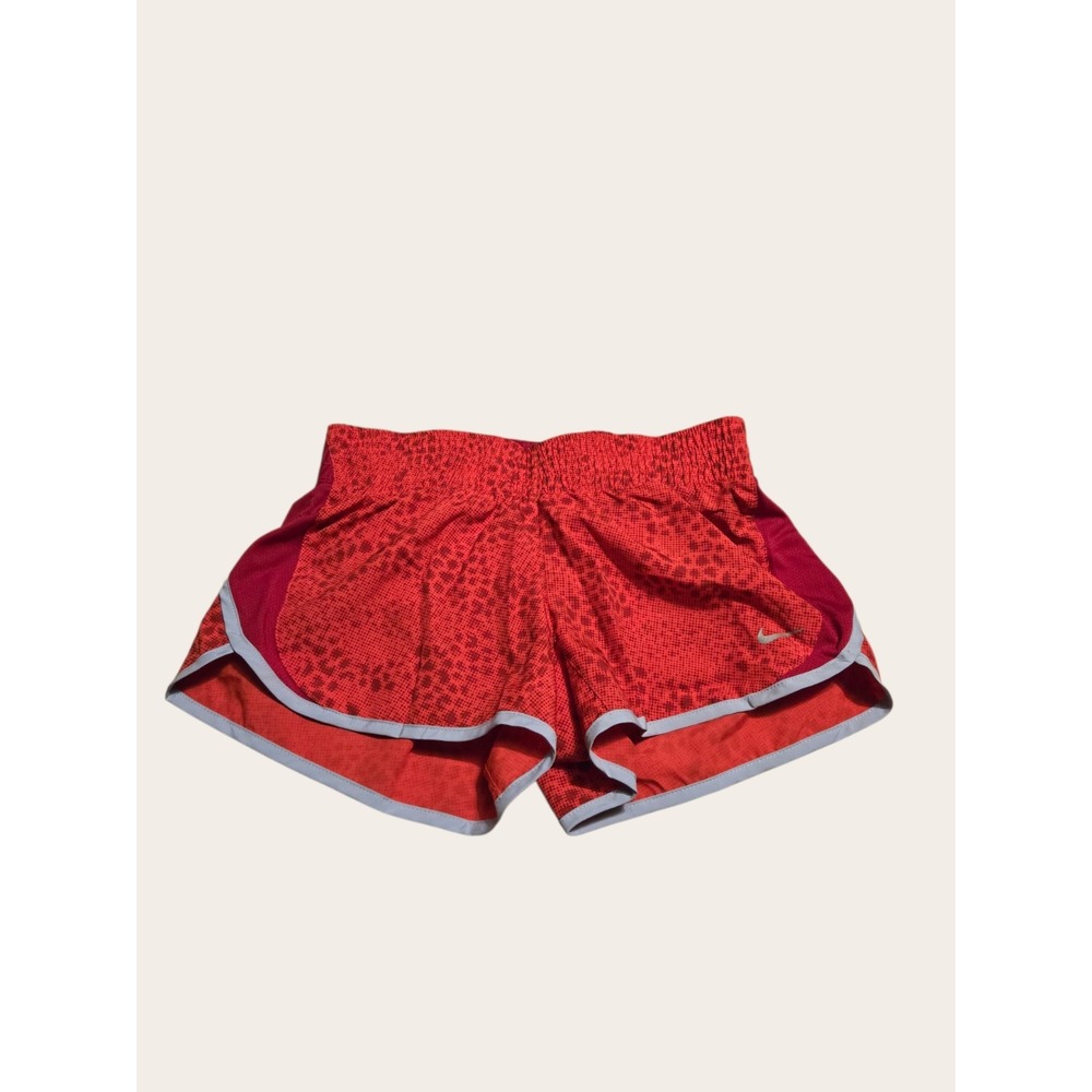 NIKE Dry Fit Lined Running Shorts Lightweight Women's Size XS Red Dash